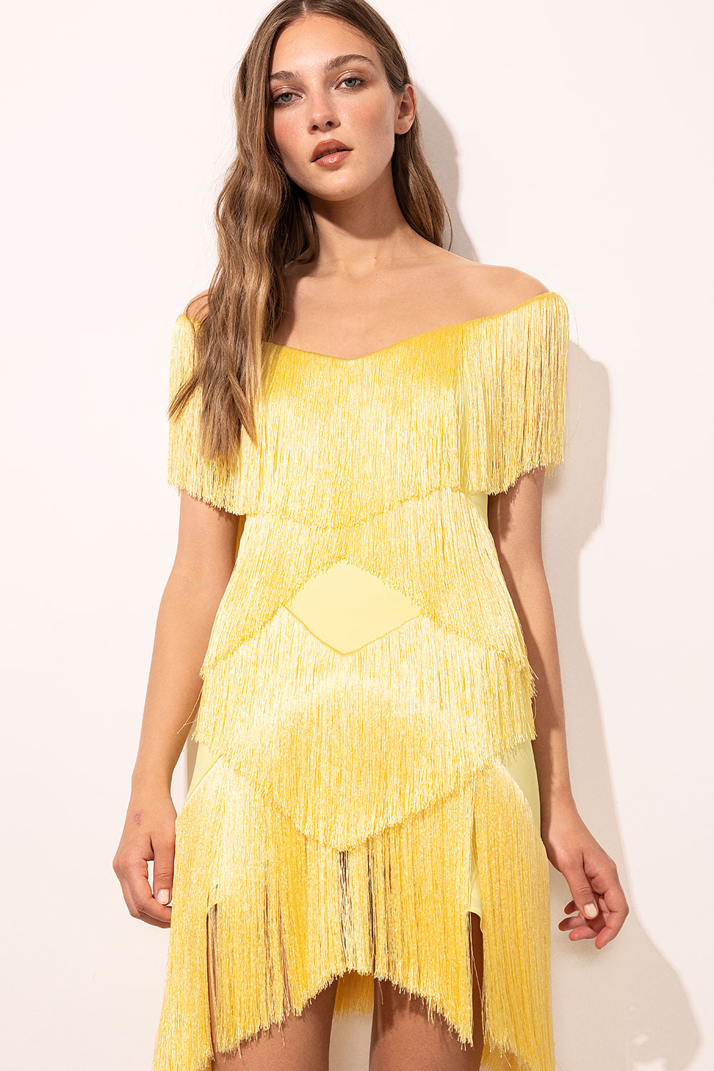 LITTLE YELLOW FRINGED DRESS